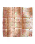 Oak Brown Stripes Wax Block Print Cotton Table Napkin ( set of 4 )