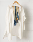 Oceana Beige Soft Linen Silk Handloom Scarf