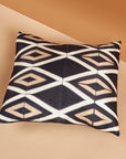 Tisa Black Handcrafted Shibori Print Mulberry Silk Pillow