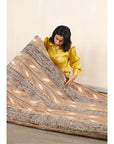 Uneven Arrows Hand Woven Wool Jute Rug In Earthy Hues