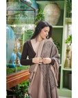 Flo Brown Merino Textured Handloom Throw