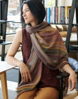 Barque Clay Modern Artisan Striped Soft Merino Handwoven Scarf