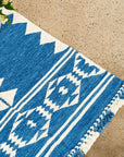 Neel Pure Indigo Handwoven Artisanal Wool Rug