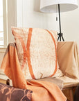 Arc Coral Hand Crafted Shibori Print Mulberry Silk Pillow
