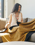 Handwoven Topaz Brown Myrtle Drift Merino Throw