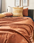 Chokor Nira Ochre Organic Cotton Handloom Pillow