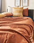 Chokor Nira Ochre Organic Cotton Handloom Pillow Cover