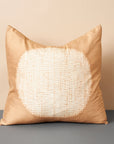 Shunya Gold Handcrafted Shibori Print Mulberry Silk Pillow