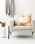 Arc Coral Hand Crafted Shibori Print Mulberry Silk Pillow Cover