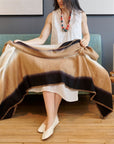 Siro Brown Merino Throw — Handwoven in Nepal