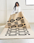Varj Plush Hand Knotted Black And White New Zealand Merino Rug