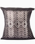 Naami Black Handcrafted Shibori Print Mulberry Silk Pillow