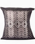 Naami Black Handcrafted Shibori Print Mulberry Silk Pillow Cover