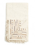 Unah Brown Fully Hand Embroidered Throw Handloom Organic Cotton Throw