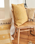 Nira Ochre Hand Spun Organic Cotton Handloom Pillow