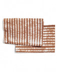 Oak Brown Stripes Wax Block Print Cotton Table Napkin ( set of 4 )