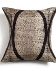 Arc Black Hand Crafted Shibori Print Mulberry Silk Pillow