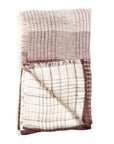 Auro Cinnabar Handwoven Earthy Rust Maroon Linen Scarf
