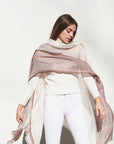 Auro White Handwoven Linen Scarf