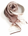 Auro White Handwoven Linen Scarf