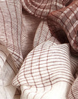 Auro White Handwoven Linen Scarf