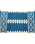 Neel Pure Indigo Handwoven Artisanal Wool Rug