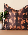 Folio Ebony Handcrafted Shibori Mulberry Silk Pillow Cover