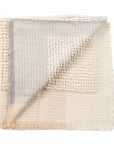 Butterscotch White Handloom Textured Plush Merino Throw