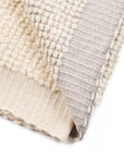 Butterscotch White Handloom Textured Plush Merino Throw