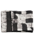 Salmon Pink Wax Block Printed Hand Woven Linen Scarf