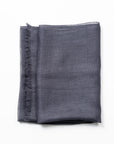 Midnight Navy Blue Hand Woven Linen Silk Blend Scarf