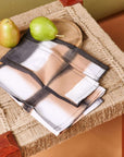 Chowk Black Hand Clamp Dyed Artisanal Set Of 4 Cotton Table Napkin