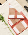 Chowk Red Cotton Hand Clamp Dye Artisanal Table Napkin ( set of 4 )