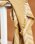 Reyti Ochre Handspun Organic Cotton Handloom Throw