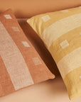 Chokor Nira Ochre Organic Cotton Handloom Pillow