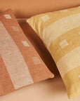 Chokor Nira Ochre Organic Cotton Handloom Pillow Cover