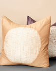 Shunya Gold Handcrafted Shibori Print Mulberry Silk Pillow