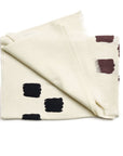 Off White Dahlia Hand Embroidered Hand Woven Modern Artisanal Scarf
