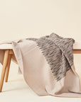 Flo Gray Textured Handloom Merino Throw