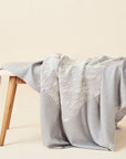 Flo Gray Textured Handloom Merino Throw