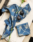 Folio Indigo Handcrafted Shibori Cotton Table Napkins ( set of 4 )