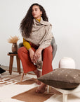 Forest Night Handwoven Neutral Cashmere Merino Scarf