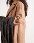 Graphite Black Brown Plush Soft Large Handloom Merino Scarf