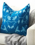 Folio Indigo Handcrafted Shibori Mulberry Silk Pillow Cover