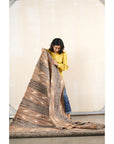 Uneven Arrows Hand Woven Wool Jute Rug In Earthy Hues