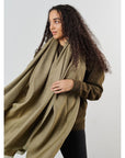 Haze Green Merino Handloom Throw