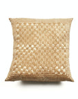 Oasis Gold Wax Block Print Mulberry Silk Pillow