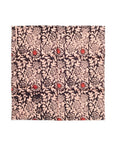Hummus Floral Wax Block Printe Cotton Table Napkin( set of 4 ) with intricate black and red floral design