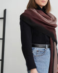 Iris Mink Cashmere Merino Handwoven Scarf