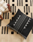 Kora Black Large Handloom Artisanal Pillow